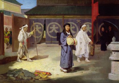 Japanese Pilgrim returning from Mount Fusi Yama by Theodore Delamarre